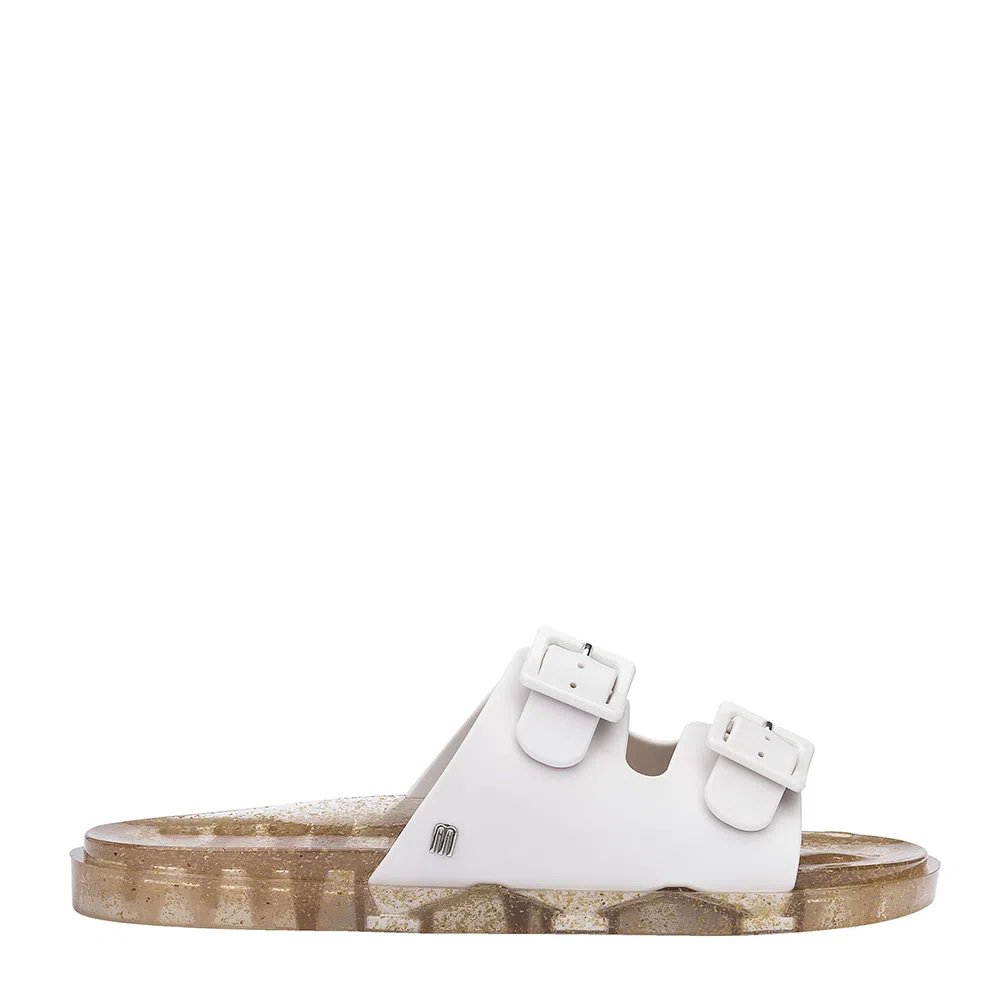 Grilu Surf Skate Shop Chinelo Melissa Wide Branco Casca de Arroz